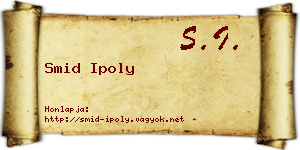 Smid Ipoly névjegykártya